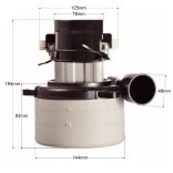 36 Voltos, 3 turbinás, tangenciális szívómotor - 675W