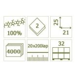V hajtogatott kéztörlő - 100% tiszta cellulóz - 200lap/csomag
